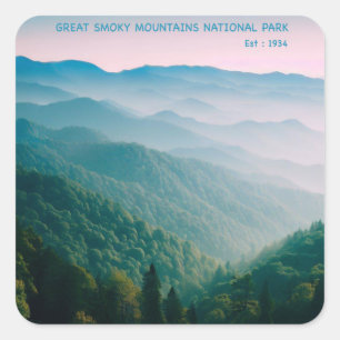 Great Smoky Mountains National Park Vierkante Sticker