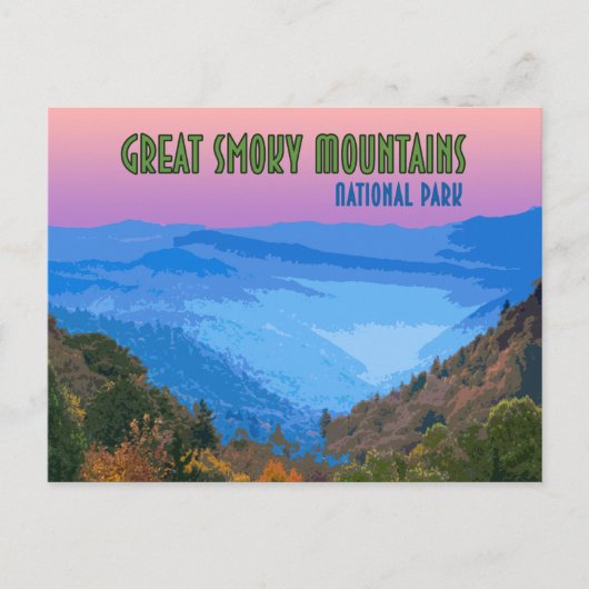 Great Smoky Mountains National Park Vintage Briefkaart (Voorkant)