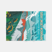 Great Smoky Mountains National Park Vintage Fleece Deken (Voorkant (Horizontaal))