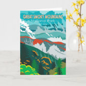 Great Smoky Mountains National Park Vintage Kaart (Gele Bloem)