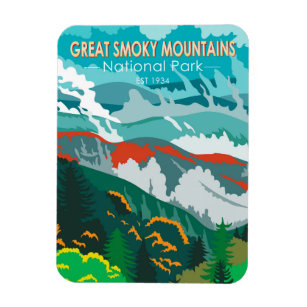 Great Smoky Mountains National Park Vintage Magneet