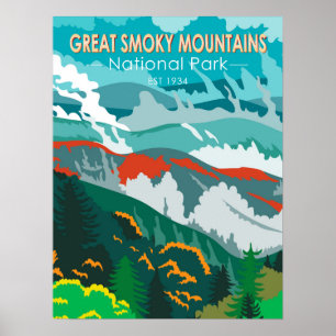 Great Smoky Mountains National Park Vintage Poster