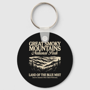 Great Smoky Mountains National Park Vintage Wandel Sleutelhanger