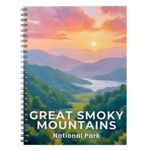 Great Smoky Mountains National Park Watercolor Notitieboek (Voorkant)