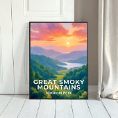 Great Smoky Mountains National Park Watercolor Poster