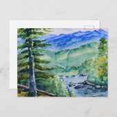 Great Smoky Mountains National Park Waterverf P Briefkaart (Voorkant / Achterkant)