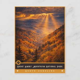 Great Smoky Mountains NC Oude Ansichtkaart Briefkaart