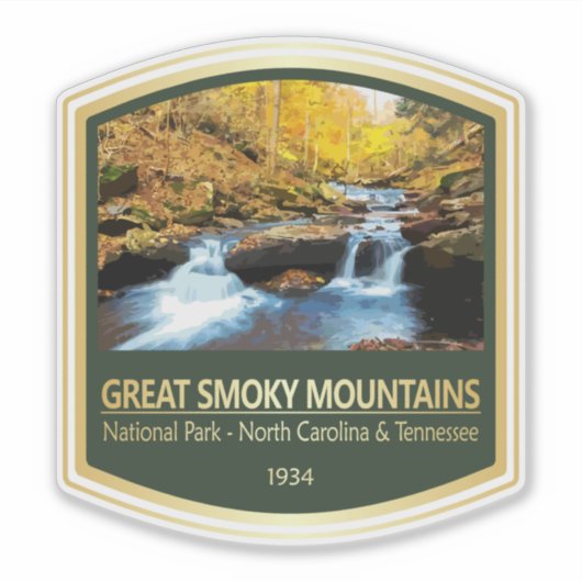 Great Smoky Mountains NP (PF) Sticker (Voorkant)