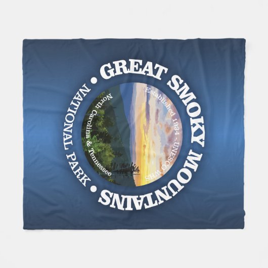 Great Smoky Mountains NP (rd)2 Fleece Deken (Voorkant (Horizontaal))