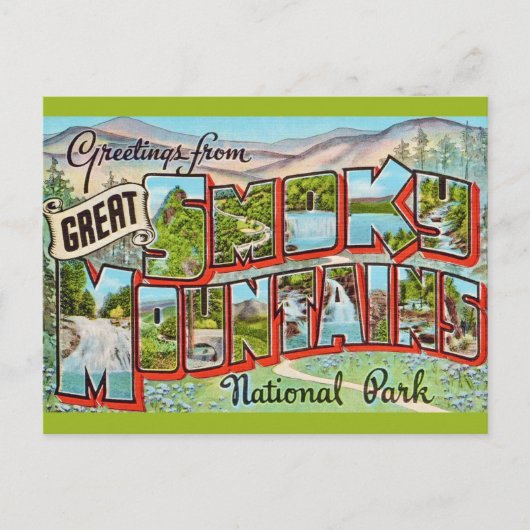  Great Smoky Mountains Park Briefkaart (Voorkant)