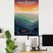 Great Smoky Mountains Poster (Thuiskantoor)