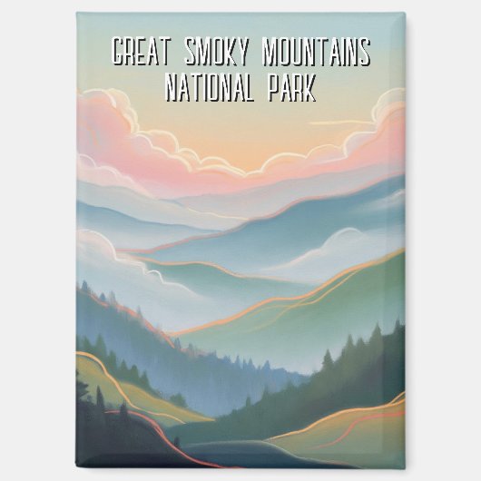 Great Smoky Mountains Reis Magneet (Voorkant)