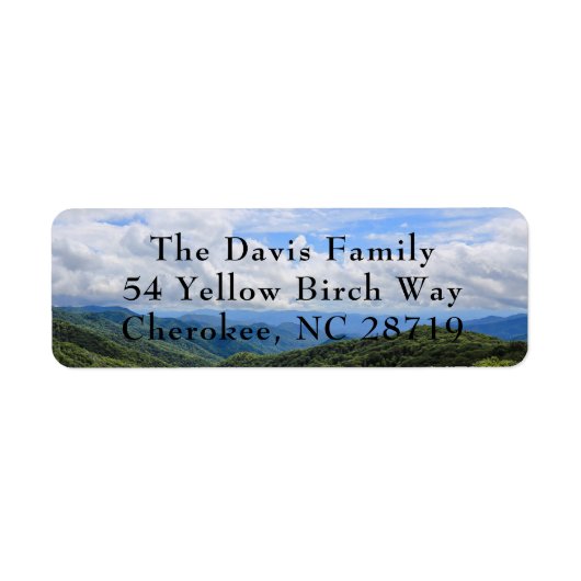 Great Smoky Mountains Return Address Label (Voorkant)