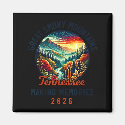 Great Smoky Mountains Tennessee 2026 Geon Forge, V Magneet (Voorkant)