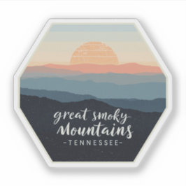 Great Smoky Mountains Tennessee  zonsondergang Sticker