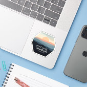 Great Smoky Mountains Tennessee  zonsondergang Sticker (Laptop met iPhone)