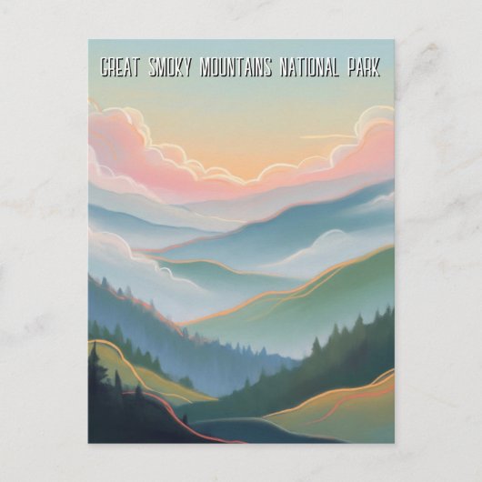 Great Smoky Mountains Travel Briefkaart (Voorkant)