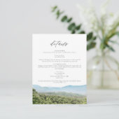 Great Smoky Mountains Travel Wedding Details Kaart (Staand voorkant)