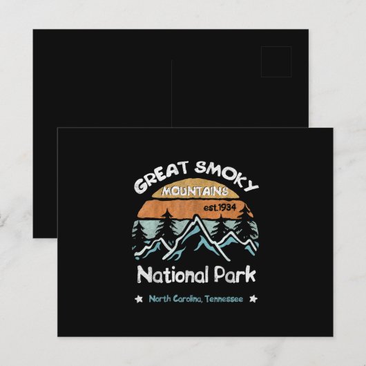 Great Smoky Mountains US National Park Camping Briefkaart (Voorkant / Achterkant)