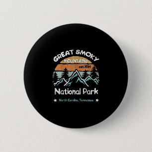 Great Smoky Mountains US National Park Camping Ronde Button 5,7 Cm