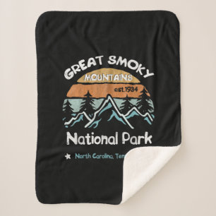 Great Smoky Mountains US National Park Camping Sherpa Deken