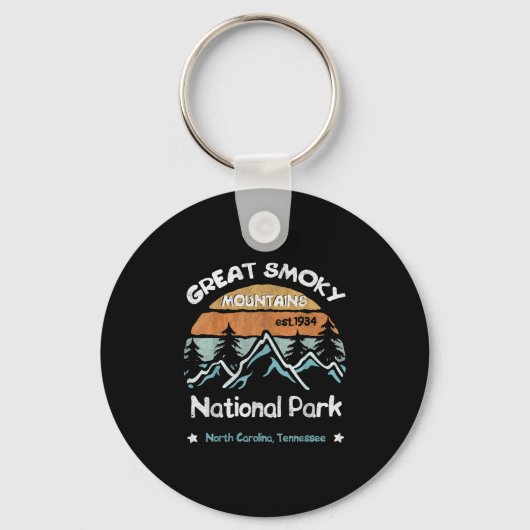 Great Smoky Mountains US National Park Camping Sleutelhanger (Voorkant)