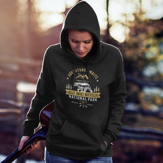 Great Smoky Mountains Vintage Landscape Hoodie