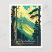 Great Smoky Mountains vintage reisillustratie Briefkaart (Voorkant)