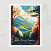 Great Smoky Mountains vintage reisillustratie Briefkaart (Voorkant)