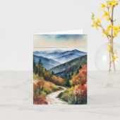 Great Smoky Mountains Waterverf Waterverf Kaart (Gele Bloem)