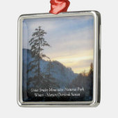 Great Smoky Mountains Winter Sunset Morton Overloo Metalen Ornament (Links)