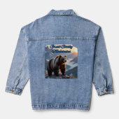 Great Smoky Mountains Zwarte Beer Denim Jacket (Achterkant)
