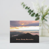 Great Smoky Mtns Sunset Briefkaart (Staand voorkant)