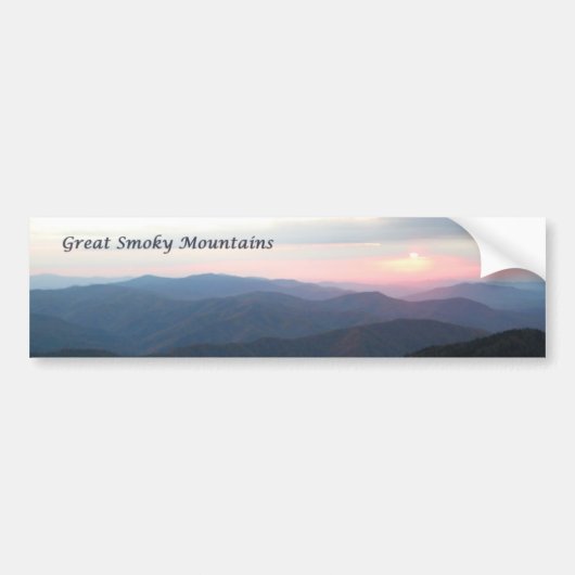 Great Smoky Mtns Sunset Bumpersticker (Voorkant)