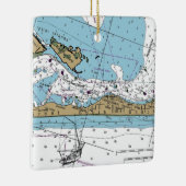 Great South Beach NY Chart Keramisch Ornament (Rechts)