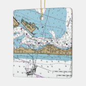 Great South Beach NY Chart Keramisch Ornament (Links)