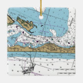 Great South Beach NY Chart Keramisch Ornament (Achterkant)