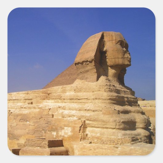 Great Sphinx of Giza, Egypte Vierkante Sticker (Voorkant)