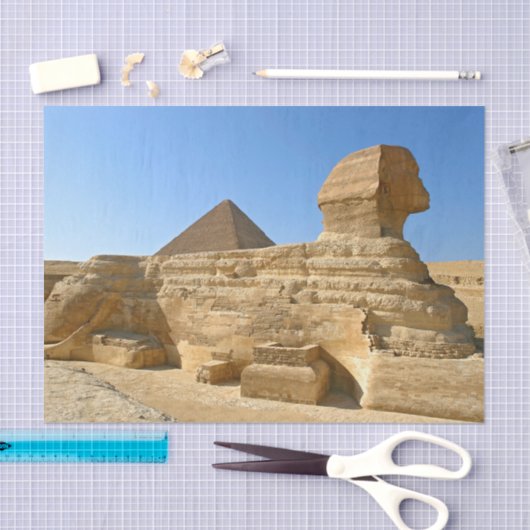 Great Sphinx of Giza with Khafre pyramid - Egypt Tissuepapier (Craft)