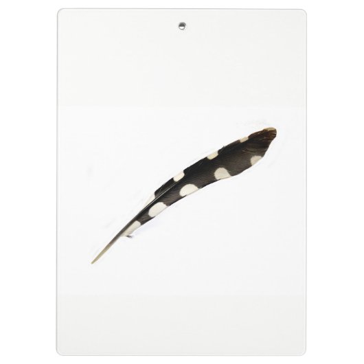 Great Spotted Woodpecker Feather Clipboard Klembord (Achterkant)