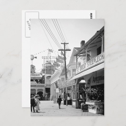 Great Steeplechase, Bowery, Coney Island 1903 Briefkaart (Voorkant / Achterkant)