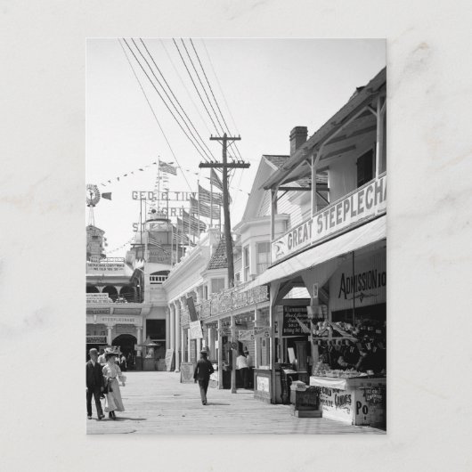 Great Steeplechase, Bowery, Coney Island 1903 Briefkaart (Voorkant)