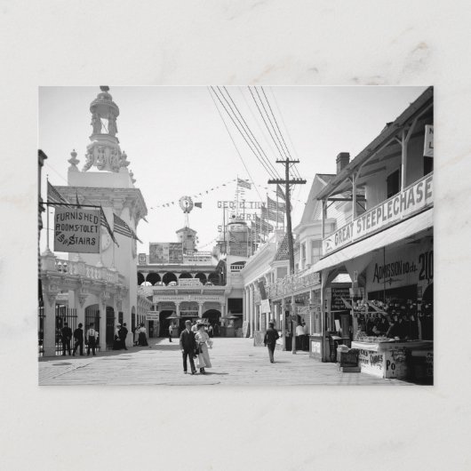 Great Steeplechase, Bowery, Coney Island 1903 Briefkaart (Voorkant)