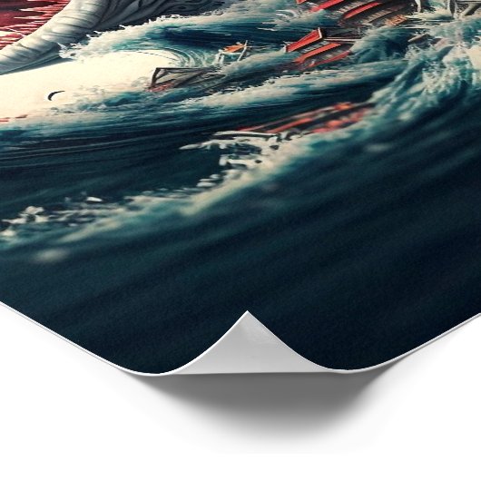 Great Sushi Shark Monster Poster (Hoek)