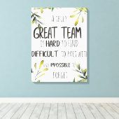 Great Team thank you gift Amazing Team Canvas Afdruk (Insitu (Houten vloer))