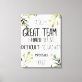 Great Team thank you gift Amazing Team Canvas Afdruk (Voorkant)