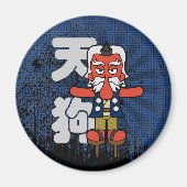 Great Tengu Yokai Grunge Magneet (Voorkant)