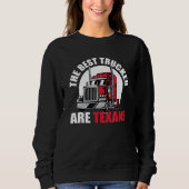 Great Texan Trucker Gezegde Longhorn Texas Truck D Trui (Voorkant)