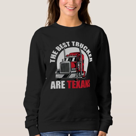 Great Texan Trucker Gezegde Longhorn Texas Truck D Trui (Voorkant)