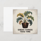 Great Things Take Time Kaart (Voorkant / Achterkant)